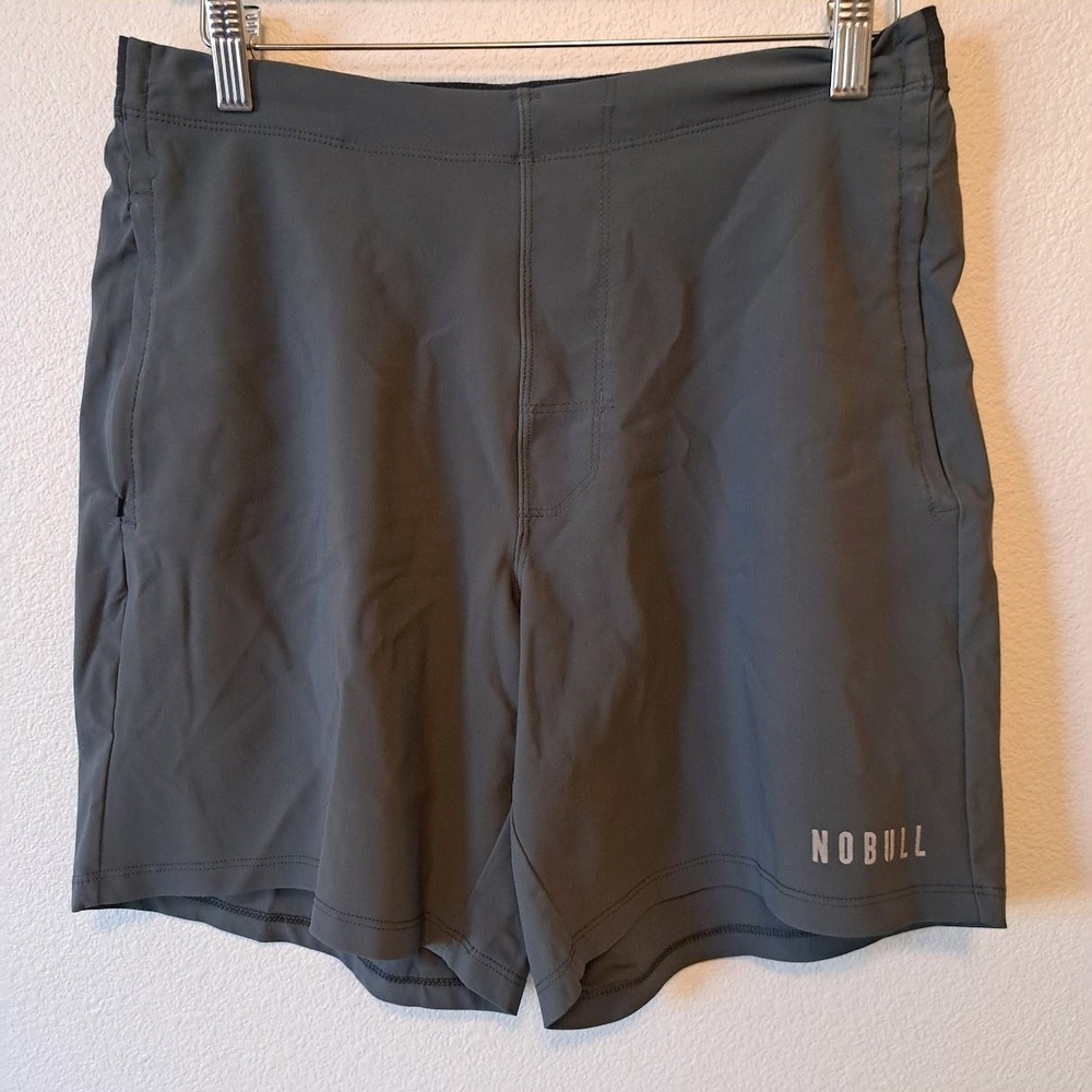 NOBULL Mens Lightweight Training Shorts Charcoal Grey Gym Workout Athletic